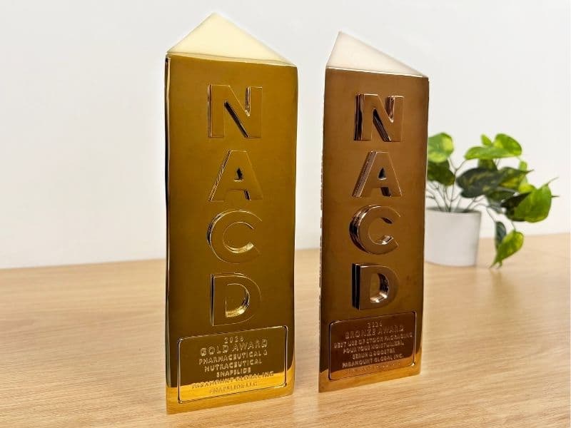 Gold and Bronze 2026 NACD Packaging Awards