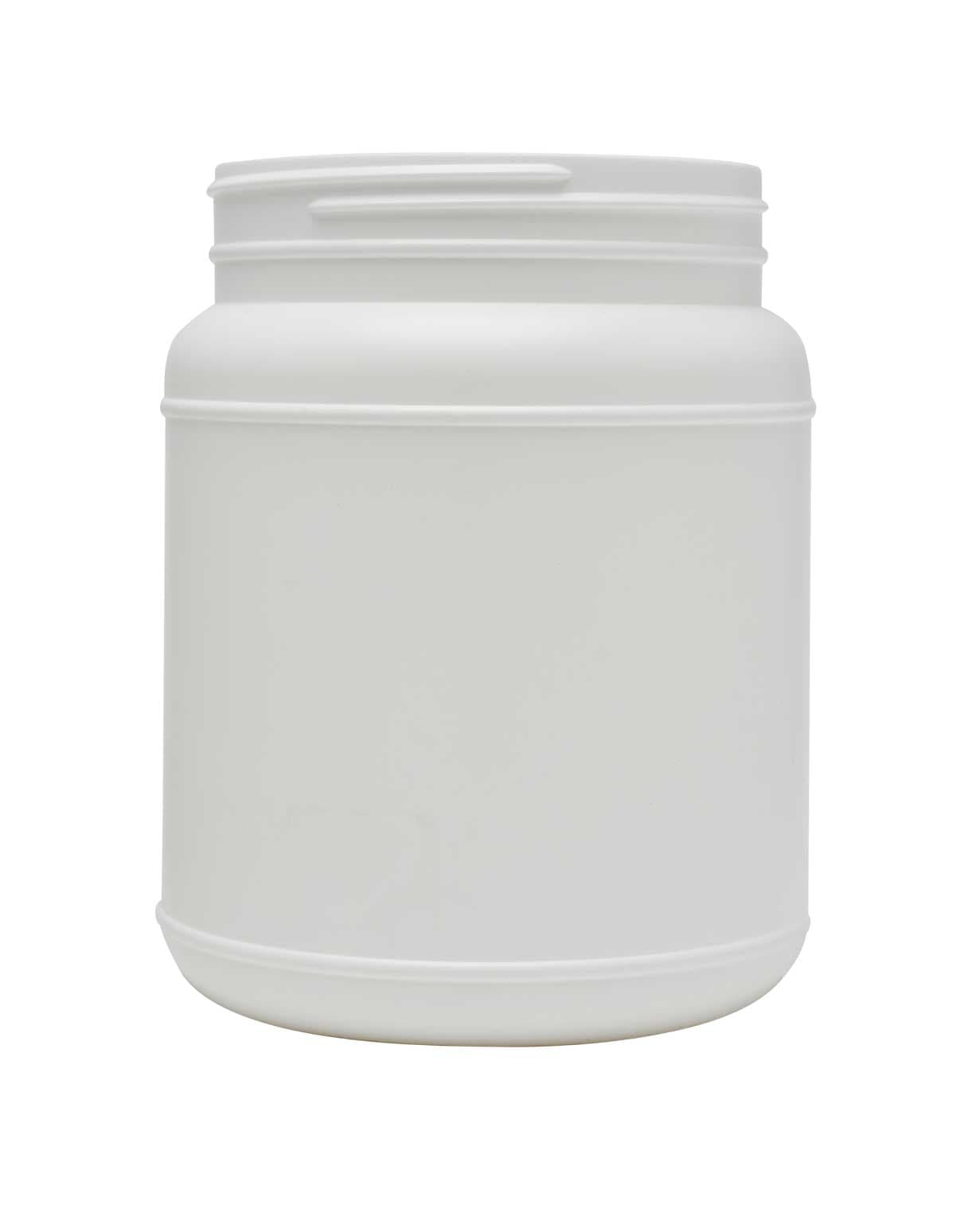 1500 cc hdpe white label panel wide mouth jar 110-400