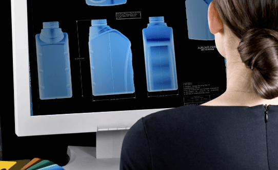 Image of Woman Designing New Bottle