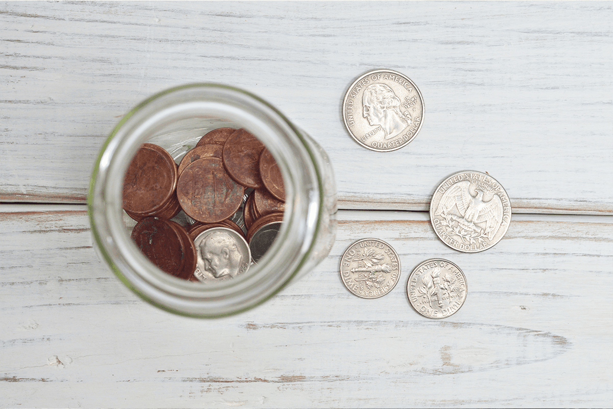 Image of money in a jar